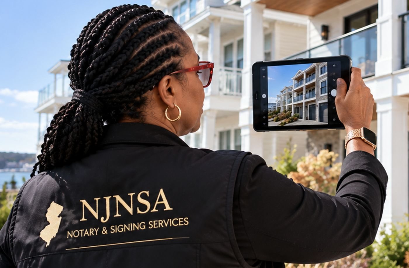 NJNSA field agent photographing a property during an inspection